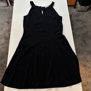 New York & Company Black Keyhole Mini Dress